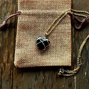 Black Onyx Heart Pendant Onyx Necklace Minimalist Crystal Necklace